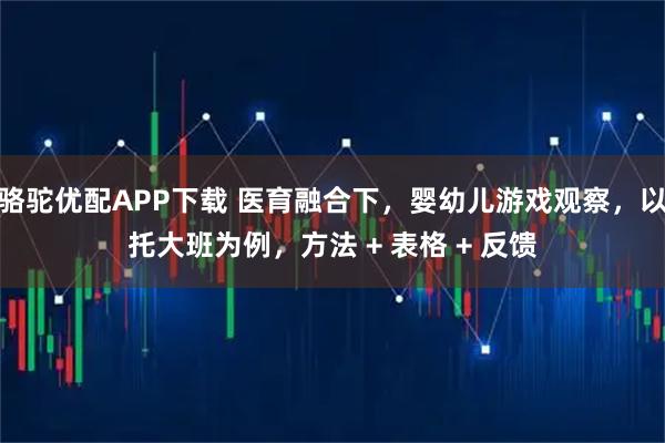 骆驼优配APP下载 医育融合下，婴幼儿游戏观察，以托大班为例，方法 + 表格 + 反馈